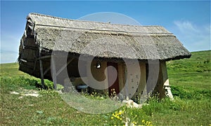 Green house - the hut of clay with roof
