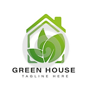 Green house logo for eco house