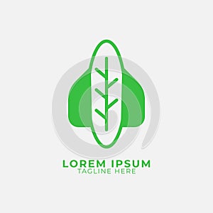 Green House logo. Eco House Logo abstract design vector template. Home services Household Ecology green smart Logotype concept ico