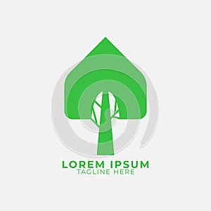 Green House logo. Eco House Logo abstract design vector template. Home services Household Ecology green smart Logotype concept ico