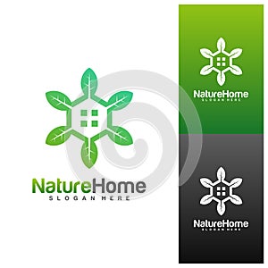 Green House Logo Template Design Vector. Nature Home Logo Concept. Icon Symbol