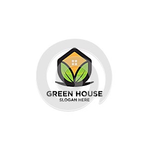 Green House Logo Template, Exclusive, Modern, Unique Design