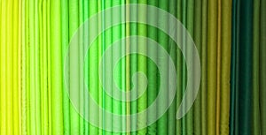 Green hue rolls of cloth photo