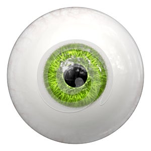 green human eye ball