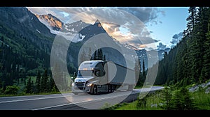 Green hydrogen transport trucks pioneers of sustainable transportation in a clean energy landscape photo