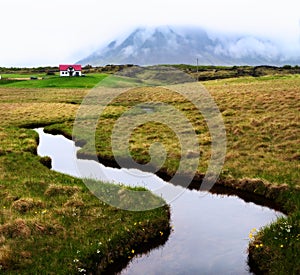 Green Iceland landscape Snaefellsnes