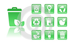 Green-icons-trash