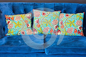 Green indian style cushions