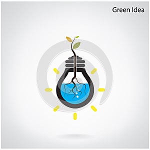 Green and initiative concept. Tree of green idea shoot grow in a