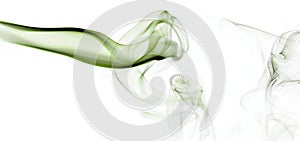 Green insence smoke with free space for your text