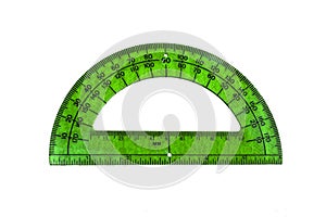 Green Isolated Protractor