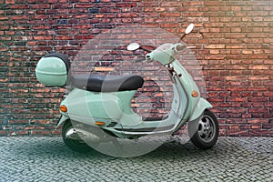 Green italien scooter