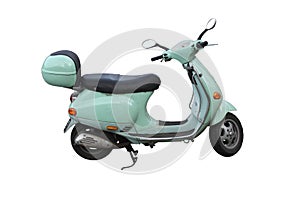 Green italien scooter