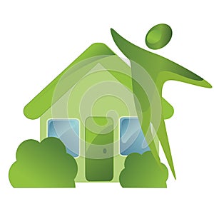 Green items - Ecology Icons to symbolize the nature, the ecology and energy