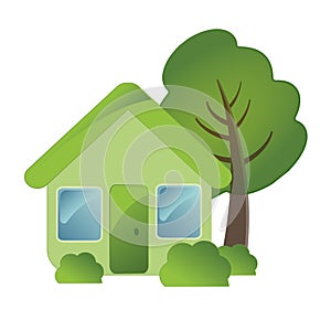 Green items - Ecology Icons to symbolize the nature, the ecology and energy