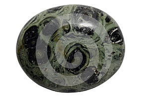 Jaspe mineral stone isolated on white photo