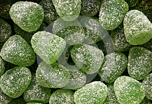 Green jelly candies