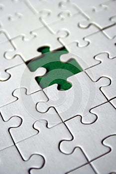 Green jigsaw piece