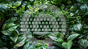 Green keyboard concept, ECO keyboard