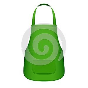 Green kitchen apron photo