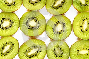 Green kiwi cut background