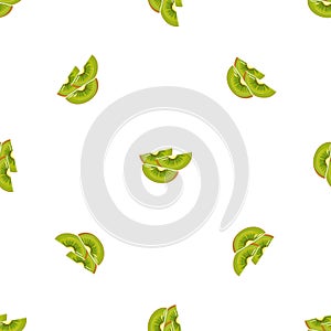 Green kiwi pattern seamless