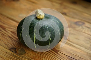 Green kuri hokkaido kabocha pumpkin