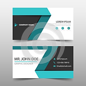Green label corporate business card, name card template , horizontal simple clean layout design template , Business banner templat