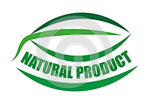 Green label of natural product.