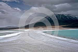 Green lagoon in Bolivia,Bolivia