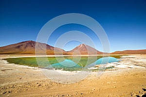 Green Lagoon, Laguna Verde, in Bolivia