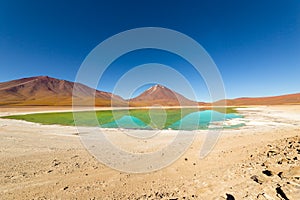 Green Lagoon, Laguna Verde, in Bolivia