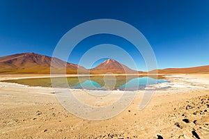 Green Lagoon, Laguna Verde, in Bolivia