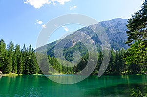 Green lake (GrÃÂ¼ner see) in Bruck an der Mur, Austria photo