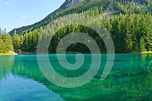 Green lake (GrÃÂ¼ner see) in Bruck an der Mur, Austria photo