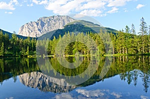 Green lake (GrÃÂ¼ner see) in Bruck an der Mur, Austria photo