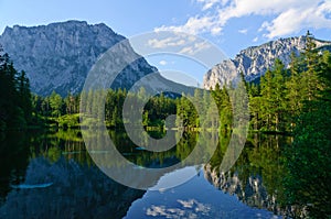 Green lake (GrÃÂ¼ner see) in Bruck an der Mur, Austria photo