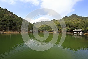 Green lake of jiuxianshan mountain, adobe rgb