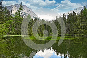 The Green Lake and mountains in Styria, Austria,