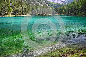 The Green Lake in Styria, Austria, landscape spring