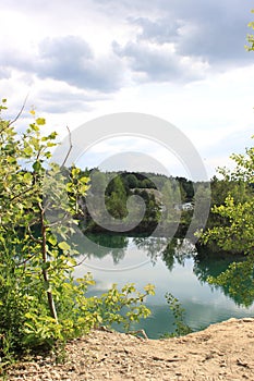 Green lake in Ukraine rivne travel