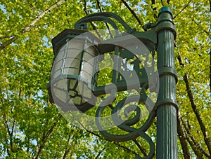 Green Lamp Posts Are Found On Every Block of Forest Hills Gardens Queens New York City