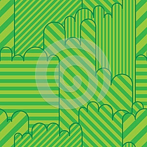 Green land game seamless pattern