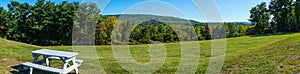 Green landscape along Highway 89 in Vermont