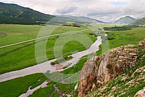 Green landscape of Altay. photo