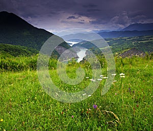 Green landscape, france