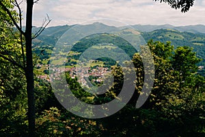 green landscapes in elizondo, navarra, spain photo