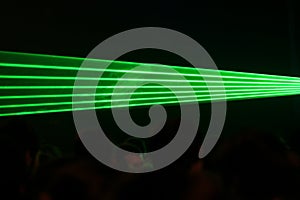 Green laser beams