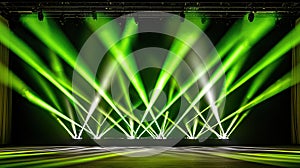 Green laser show stage lighting event venue