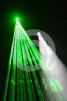 Green Laser with white spotlight